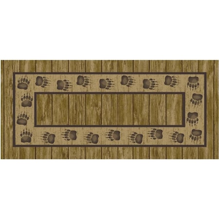 Sleep Ez 20 x 44 in. Trackside Nylon Rectangle Area Rug, Brown SL3088157